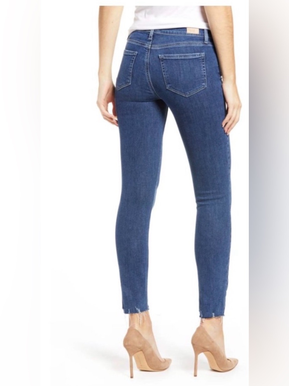 NWT PAIGE verdugo ankle skinny jeans with raw hem - size 30